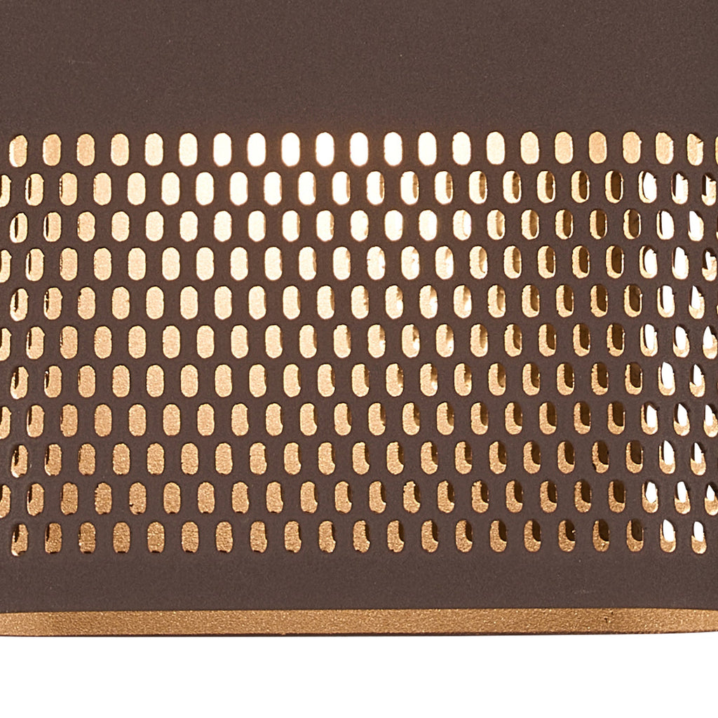 Luminosity Designs Ltd - Zane Wall Lamp With 160 x 305mm Mesh Oval Pattern Shade, 2 x 6.5W LED, 3000K, 900lm, IP6 - Luminosity Designs Ltd