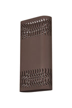 Luminosity Designs Ltd - Zane Wall Lamp With 160 x 305mm Mesh Waves Pattern Shade, 2 x 6.5W LED, 3000K, 900lm, IP65 - Luminosity Designs Ltd
