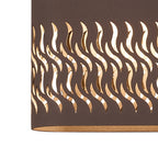 Luminosity Designs Ltd - Zane Wall Lamp With 160 x 305mm Mesh Waves Pattern Shade, 2 x 6.5W LED, 3000K, 900lm, IP65 - Luminosity Designs Ltd