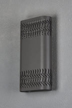 Luminosity Designs Ltd - Zane Wall Lamp With 160 x 305mm Mesh Waves Pattern Shade, 2 x 6.5W LED, 3000K, 900lm, IP65 - Luminosity Designs Ltd