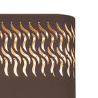 Luminosity Designs Ltd - Zane Wall Lamp With 160 x 305mm Mesh Waves Pattern Shade, 2 x 6.5W LED, 3000K, 900lm, IP65 - Luminosity Designs Ltd
