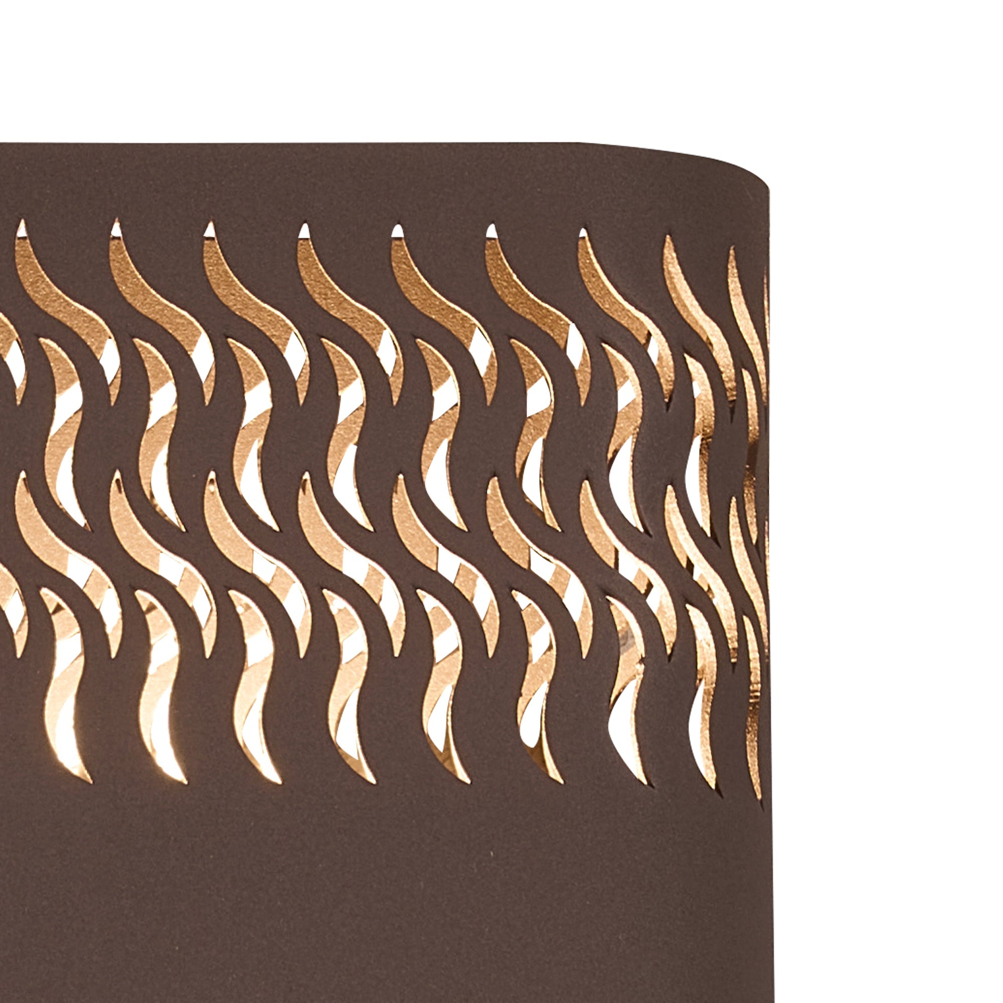 Luminosity Designs Ltd - Zane Wall Lamp With 160 x 305mm Mesh Waves Pattern Shade, 2 x 6.5W LED, 3000K, 900lm, IP65 - Luminosity Designs Ltd