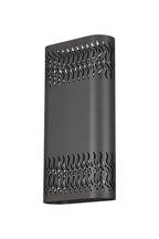 Luminosity Designs Ltd - Zane Wall Lamp With 160 x 305mm Mesh Waves Pattern Shade, 2 x 6.5W LED, 3000K, 900lm, IP65 - Luminosity Designs Ltd