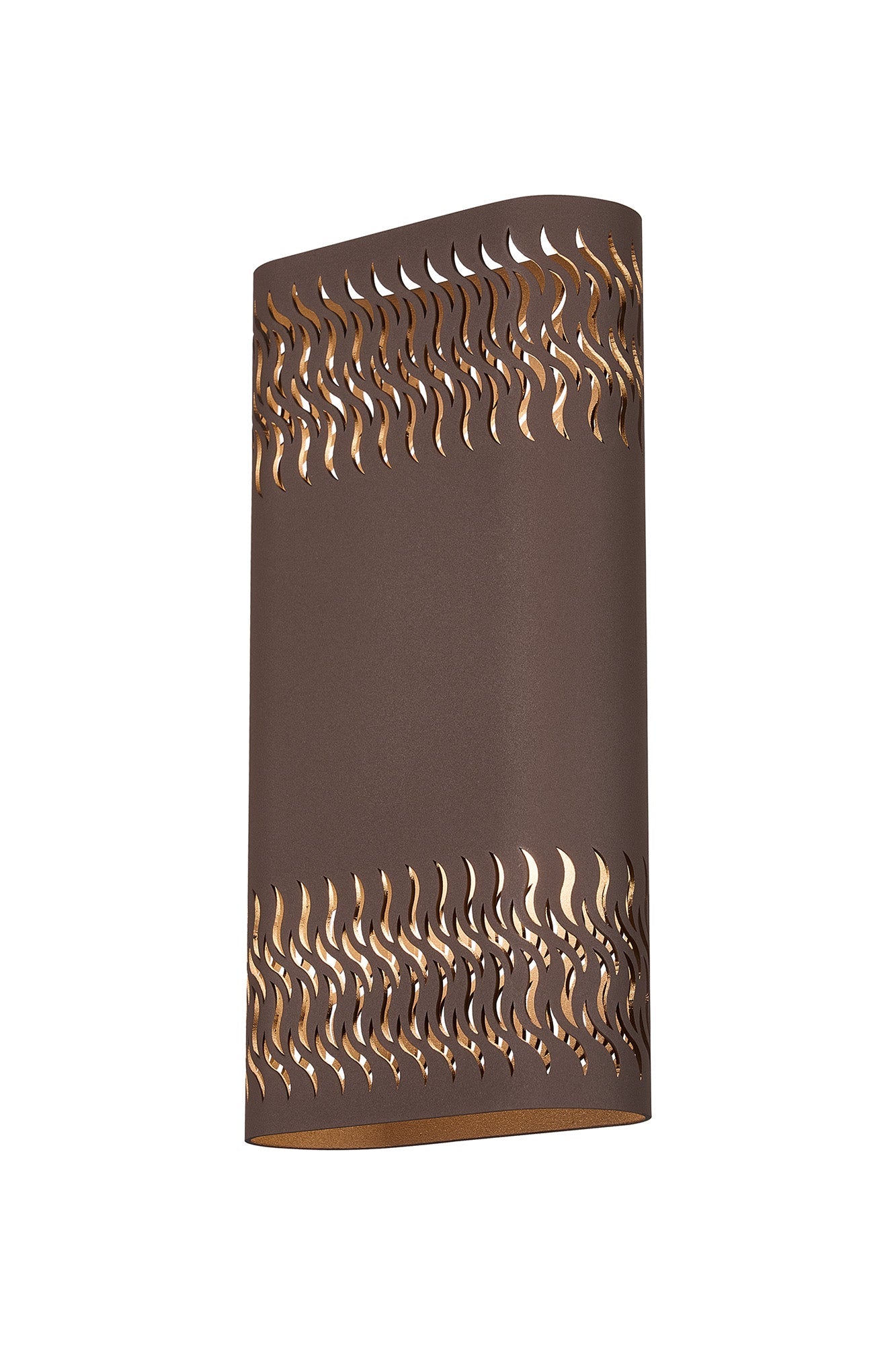Luminosity Designs Ltd - Zane Wall Lamp With 160 x 305mm Mesh Waves Pattern Shade, 2 x 6.5W LED, 3000K, 900lm, IP65 - Luminosity Designs Ltd