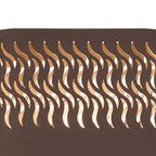 Luminosity Designs Ltd - Zane Wall Lamp With 160 x 305mm Mesh Waves Pattern Shade, 2 x 6.5W LED, 3000K, 900lm, IP65 - Luminosity Designs Ltd
