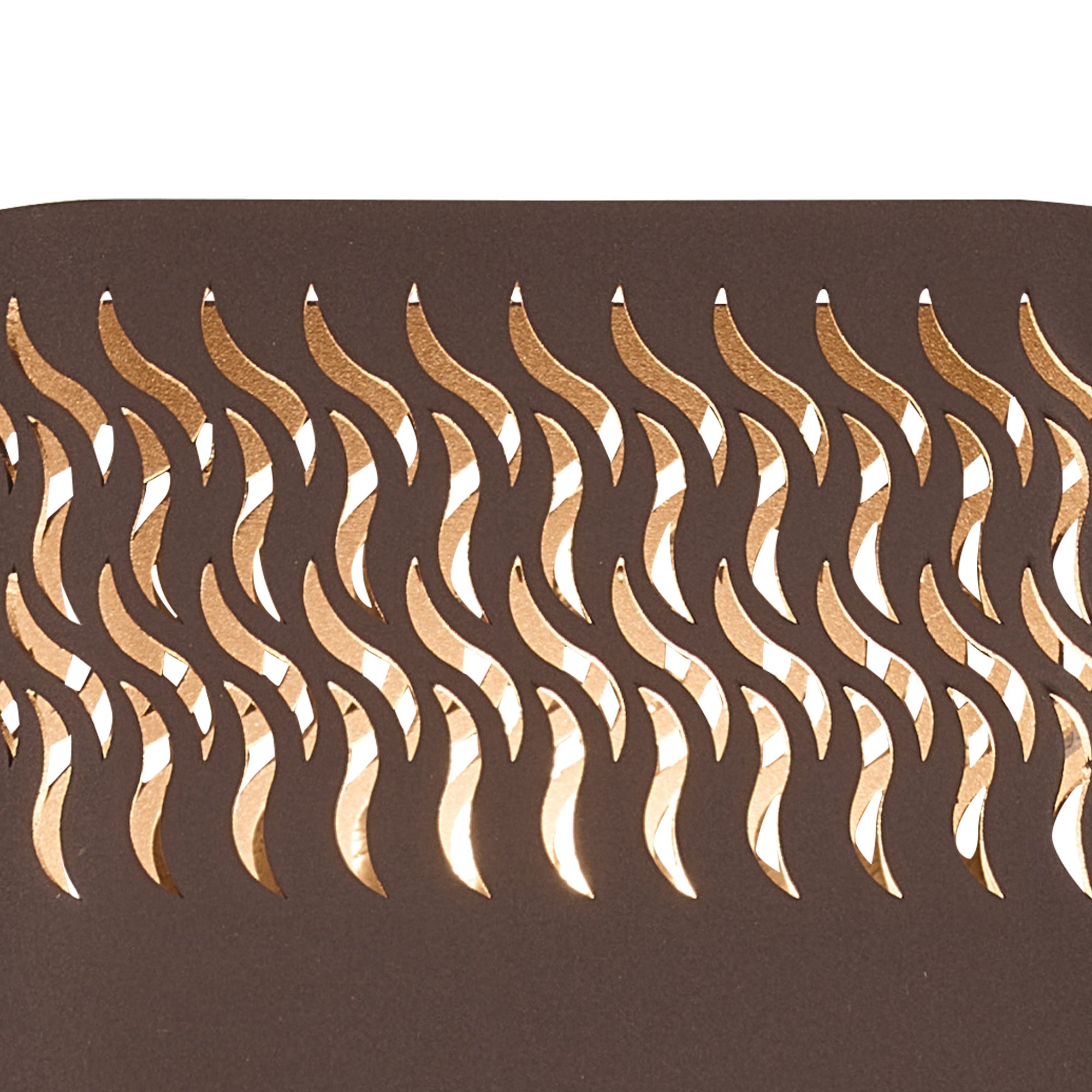 Luminosity Designs Ltd - Zane Wall Lamp With 160 x 305mm Mesh Waves Pattern Shade, 2 x 6.5W LED, 3000K, 900lm, IP65 - Luminosity Designs Ltd