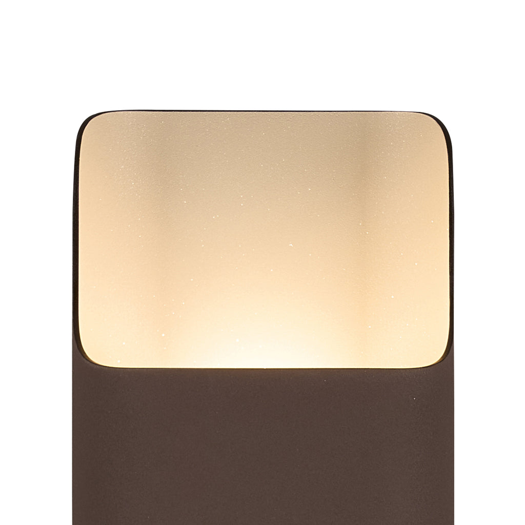 Zane Wall Lamp With 125 x 305mm Even Open Curve Shade, 2 x 6.5W LED, 3000K, 900lm, IP65