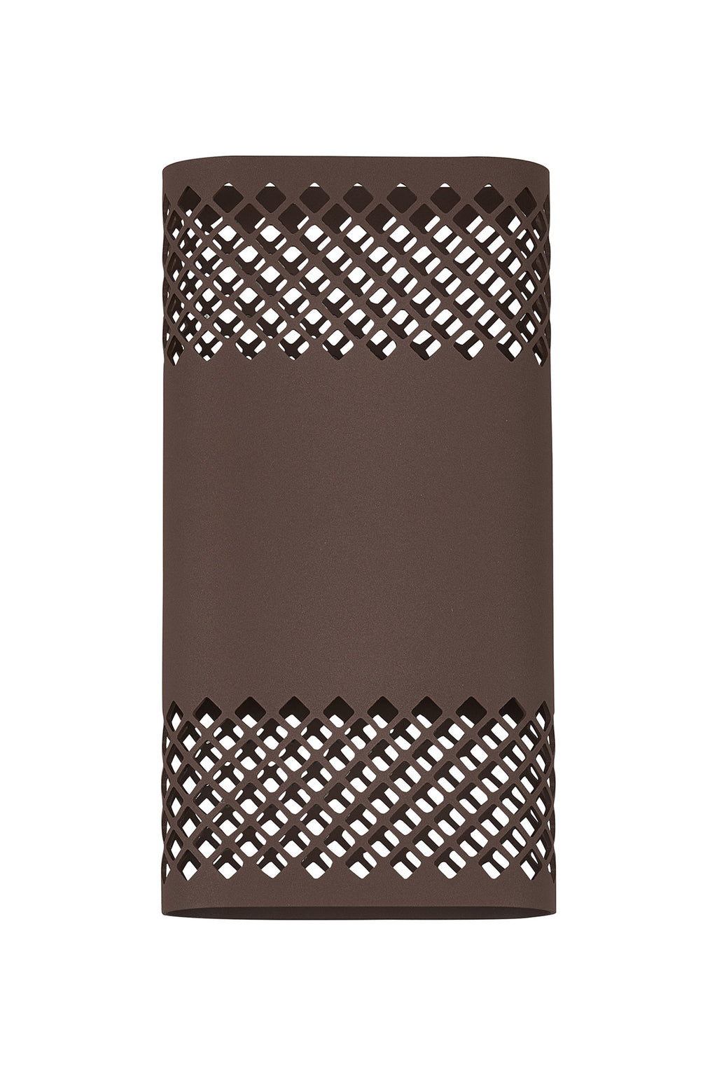 Zane Wall Lamp With 160 x 305mm Mesh Diamond Pattern Shade, 2 x 6.5W LED, 3000K, 900lm, IP6