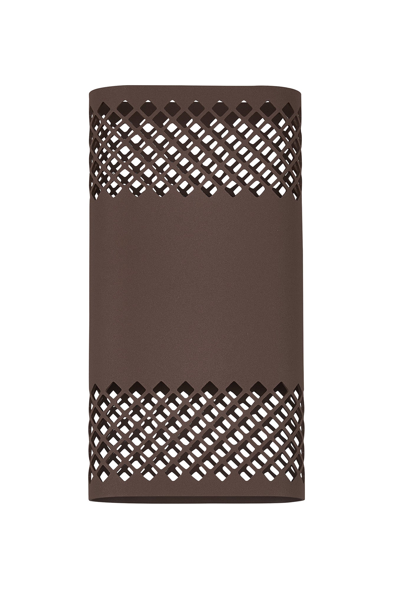 Zane Wall Lamp With 160 x 305mm Mesh Diamond Pattern Shade, 2 x 6.5W LED, 3000K, 900lm, IP6