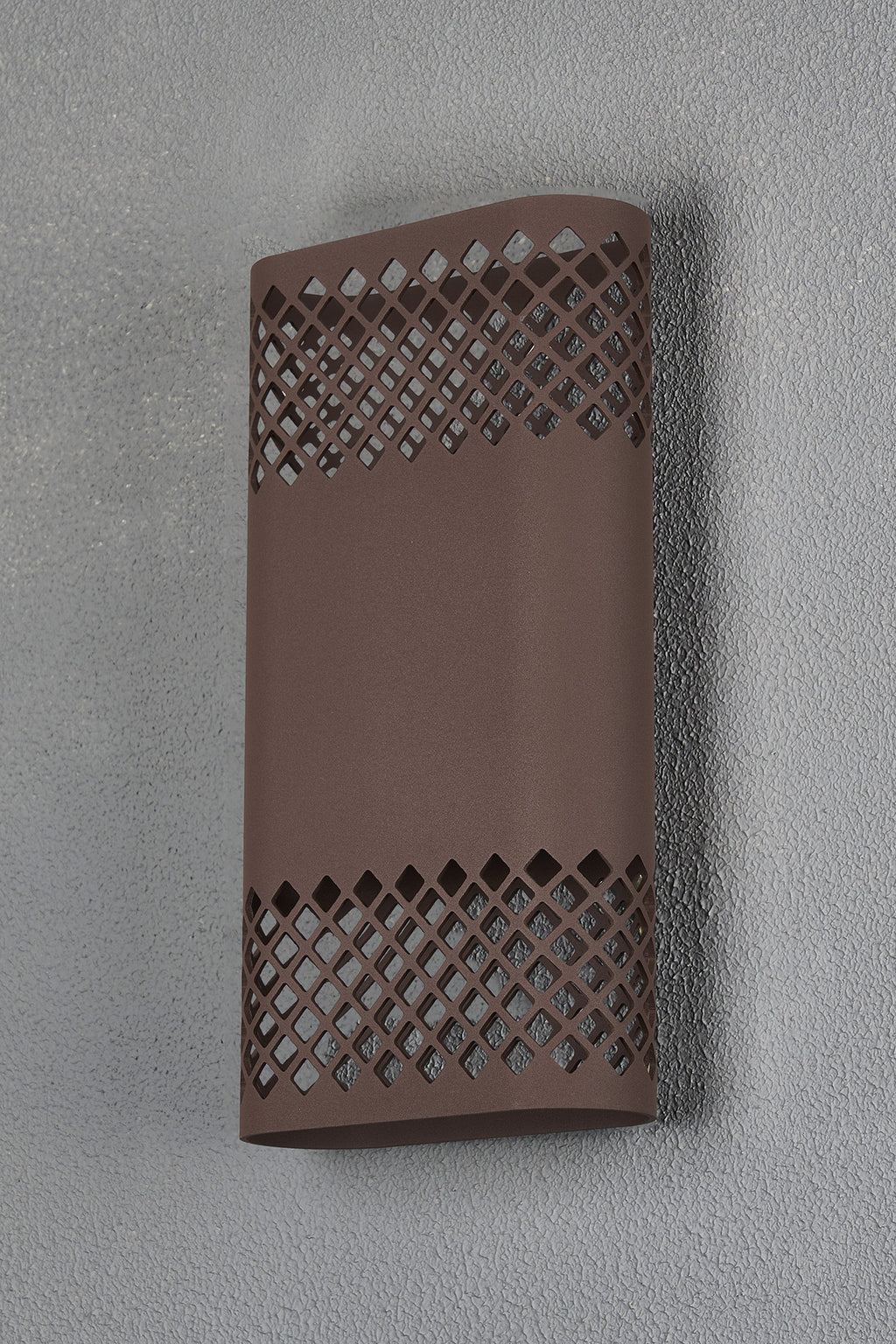 Zane Wall Lamp With 160 x 305mm Mesh Diamond Pattern Shade, 2 x 6.5W LED, 3000K, 900lm, IP6