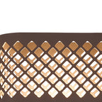 Zane Wall Lamp With 160 x 305mm Mesh Diamond Pattern Shade, 2 x 6.5W LED, 3000K, 900lm, IP6