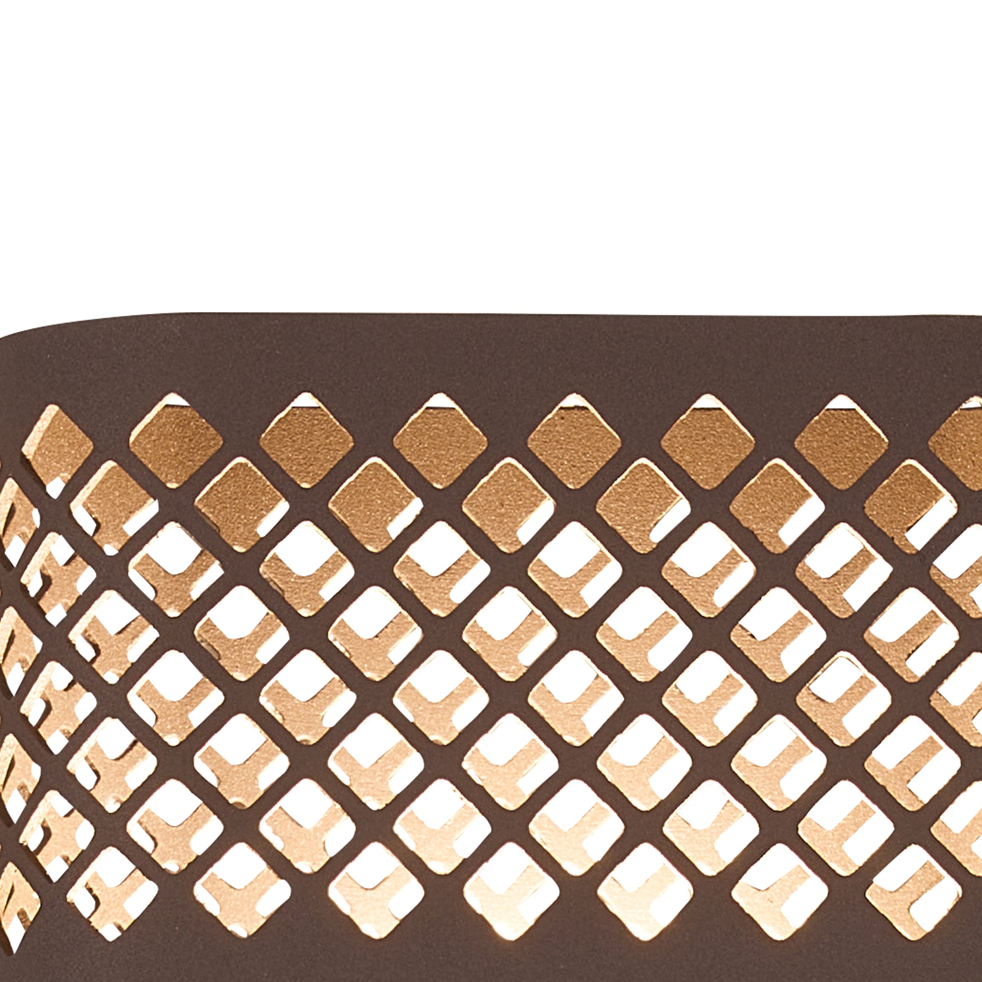 Zane Wall Lamp With 160 x 305mm Mesh Diamond Pattern Shade, 2 x 6.5W LED, 3000K, 900lm, IP6