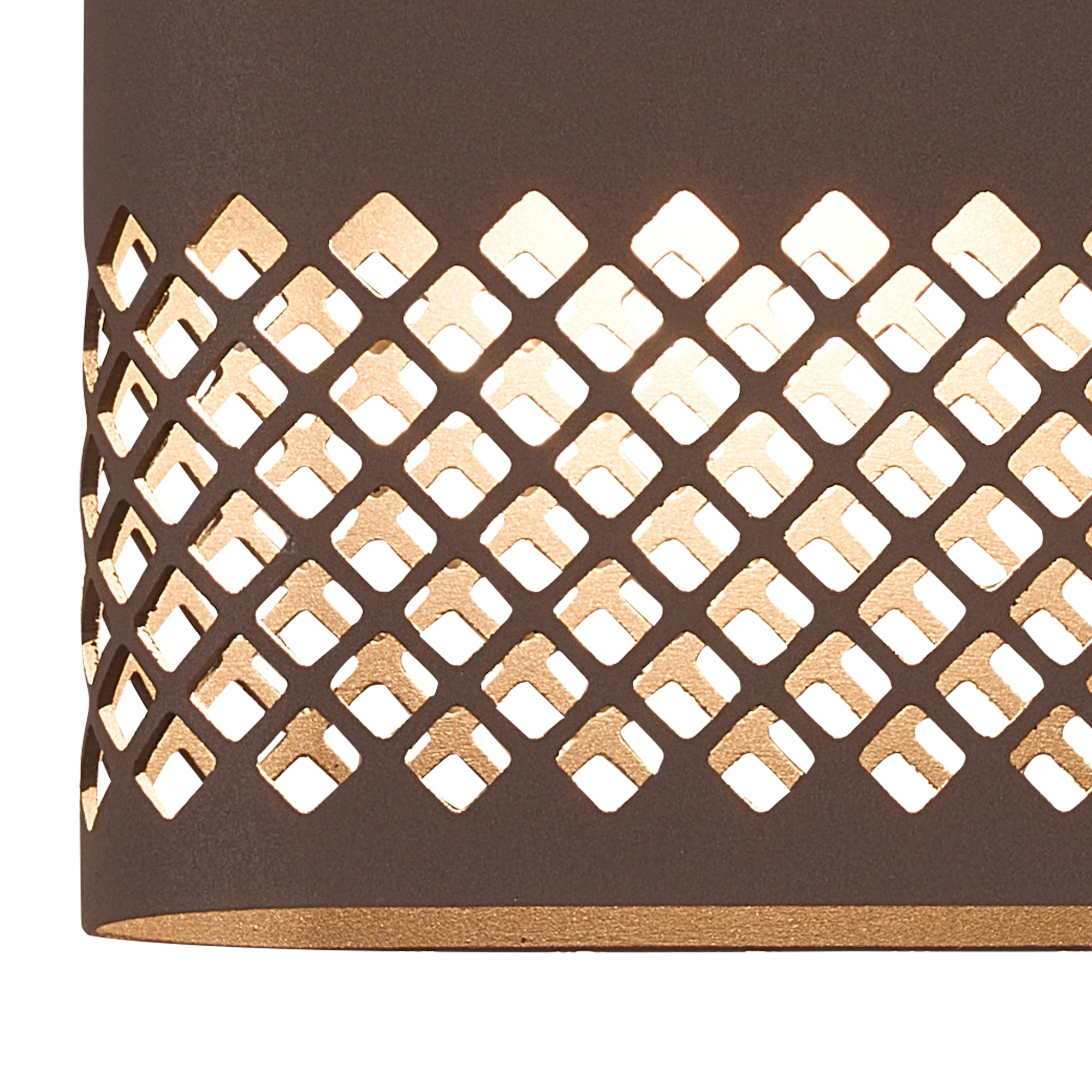 Zane Wall Lamp With 160 x 305mm Mesh Diamond Pattern Shade, 2 x 6.5W LED, 3000K, 900lm, IP6