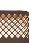 Zane Wall Lamp With 160 x 305mm Mesh Diamond Pattern Shade, 2 x 6.5W LED, 3000K, 900lm, IP6