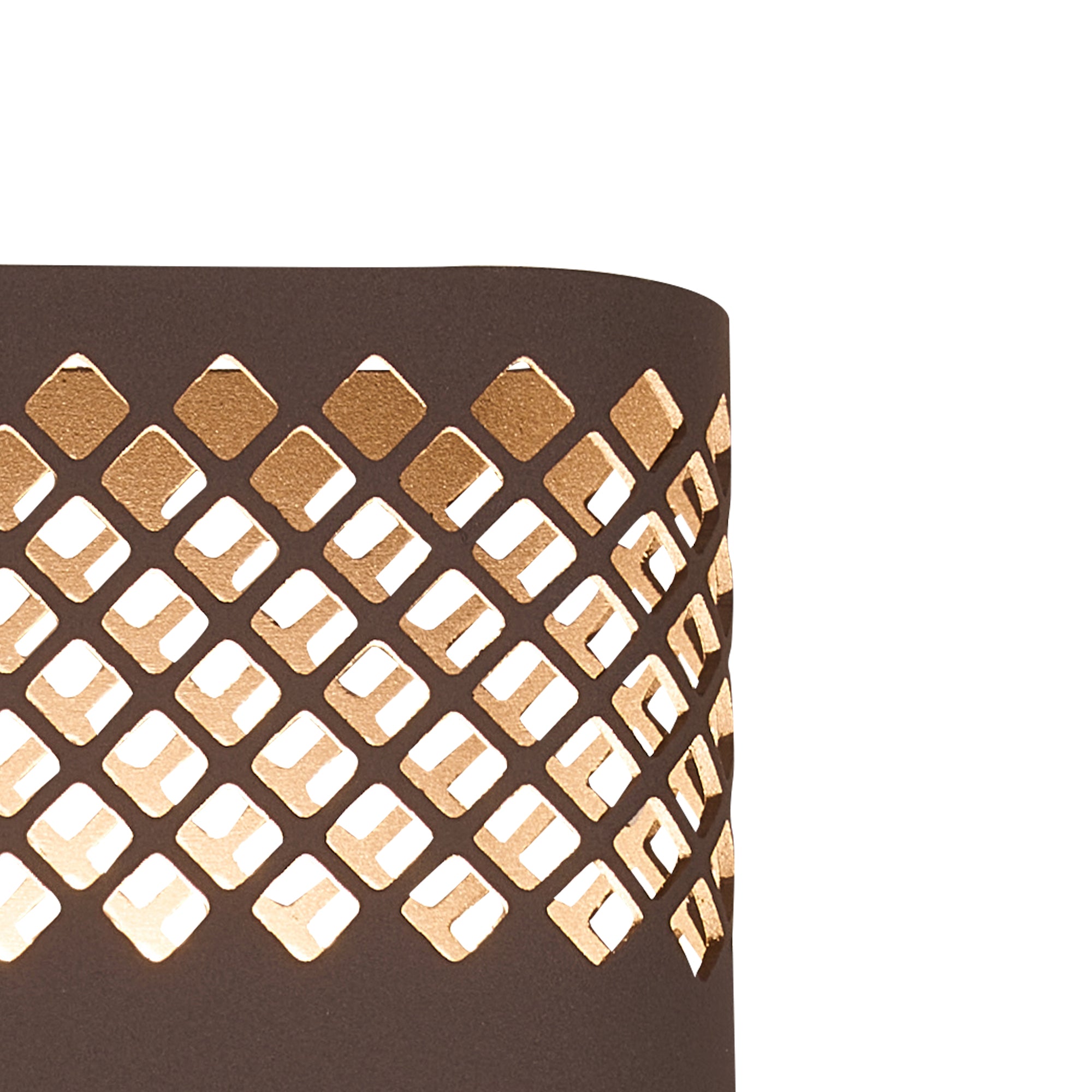 Zane Wall Lamp With 160 x 305mm Mesh Diamond Pattern Shade, 2 x 6.5W LED, 3000K, 900lm, IP6