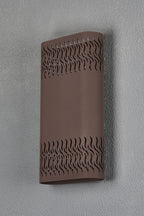 Zane Wall Lamp With 160 x 305mm Mesh Waves Pattern Shade, 2 x 6.5W LED, 3000K, 900lm, IP65