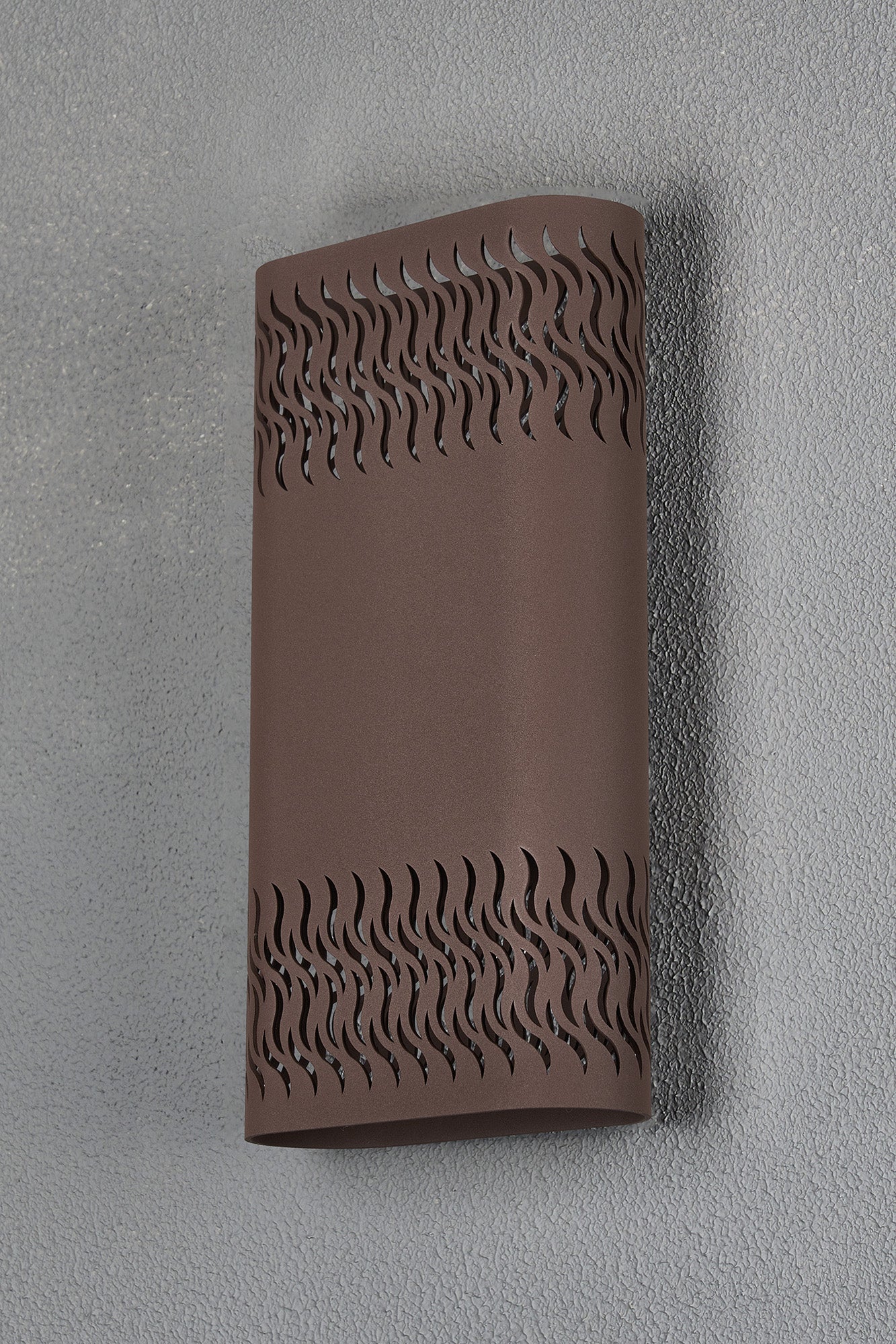 Zane Wall Lamp With 160 x 305mm Mesh Waves Pattern Shade, 2 x 6.5W LED, 3000K, 900lm, IP65