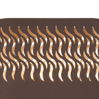 Zane Wall Lamp With 160 x 305mm Mesh Waves Pattern Shade, 2 x 6.5W LED, 3000K, 900lm, IP65