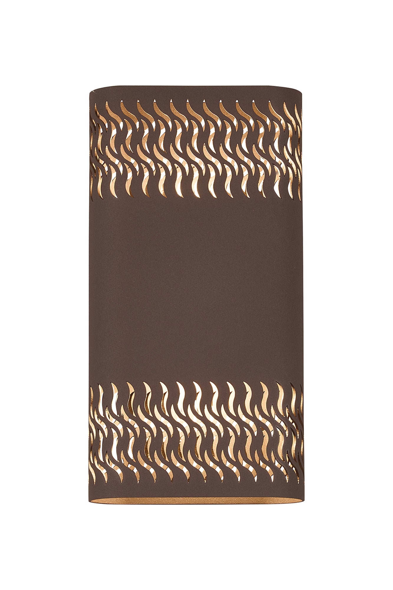 Zane Wall Lamp With 160 x 305mm Mesh Waves Pattern Shade, 2 x 6.5W LED, 3000K, 900lm, IP65