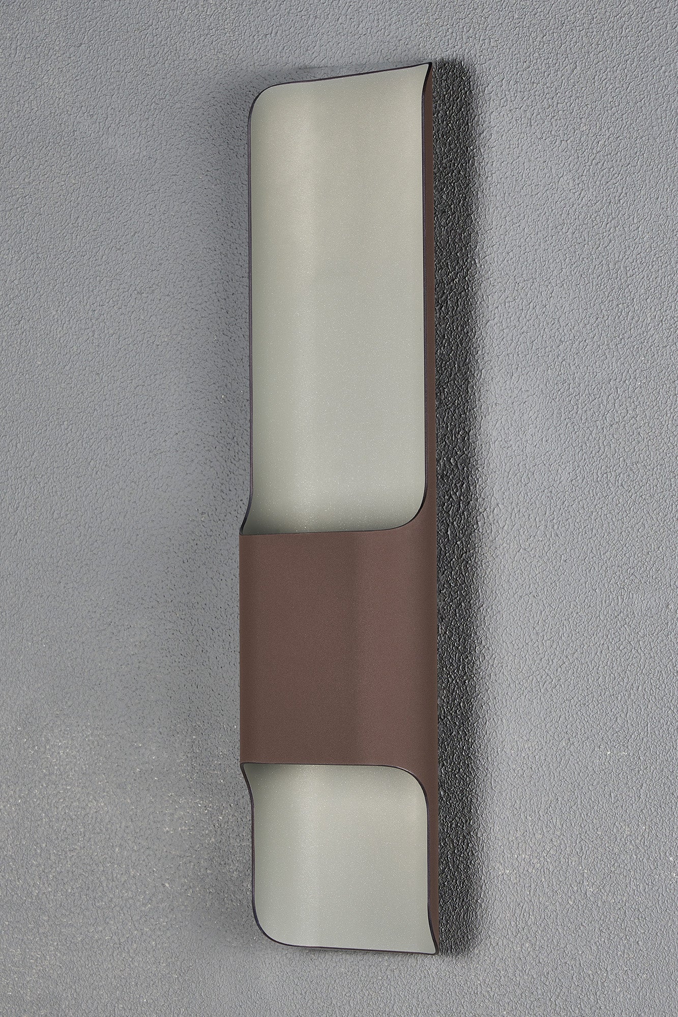 Zane Wall Lamp With 125 x 508mm Offset Open Curve Shade, 2 x 6.5W LED, 3000K, 900lm, IP65