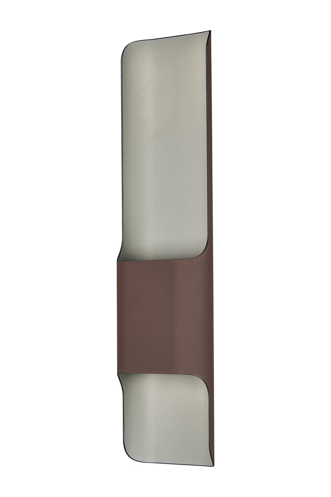 Zane Wall Lamp With 125 x 508mm Offset Open Curve Shade, 2 x 6.5W LED, 3000K, 900lm, IP65