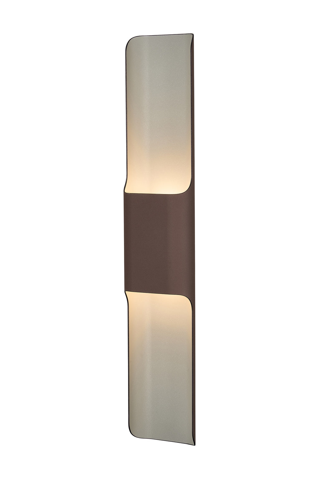 Zane Wall Lamp With 125 x 670mm Even Open Curve Shade, 2 x 6.5W LED, 3000K, 900lm, IP65