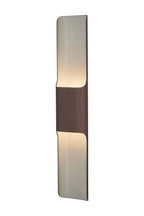 Zane Wall Lamp With 125 x 670mm Even Open Curve Shade, 2 x 6.5W LED, 3000K, 900lm, IP65