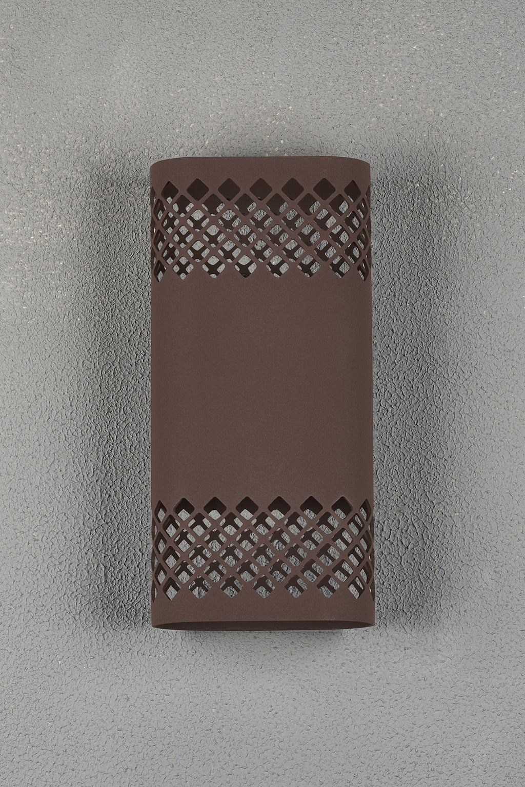 Zane Wall Lamp With 125 x 260mm Mesh Diamond Pattern Shade, 2 x 6.5W LED, 3000K, 900lm, IP65