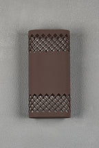 Zane Wall Lamp With 125 x 260mm Mesh Diamond Pattern Shade, 2 x 6.5W LED, 3000K, 900lm, IP65