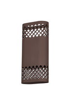 Zane Wall Lamp With 125 x 260mm Mesh Diamond Pattern Shade, 2 x 6.5W LED, 3000K, 900lm, IP65