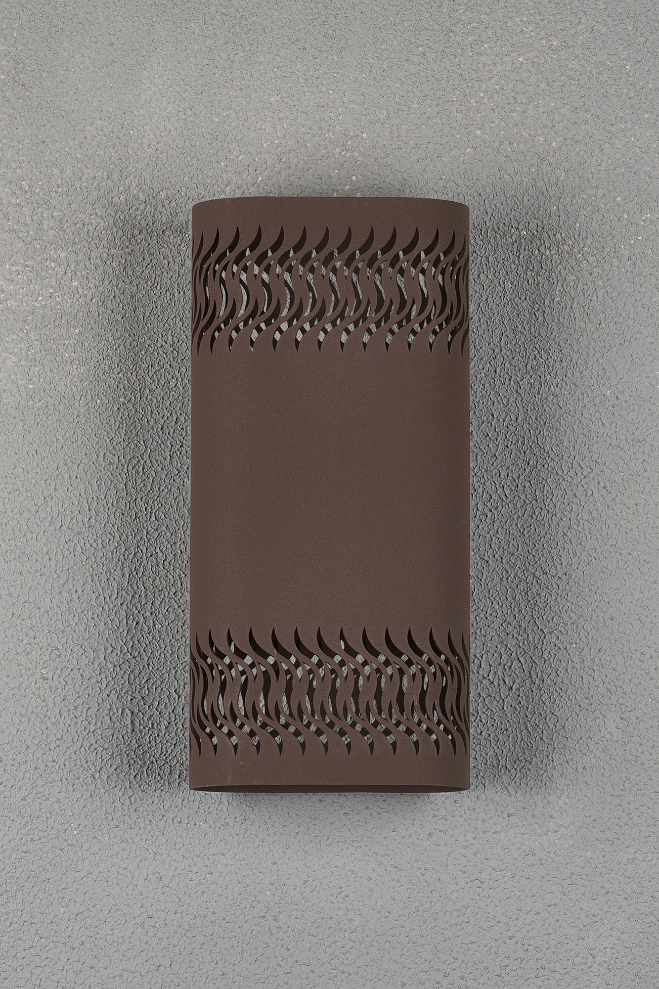 Zane Wall Lamp With 125 x 260mm Mesh Waves Pattern Shade, 2 x 6.5W LED, 3000K, 900lm, IP65