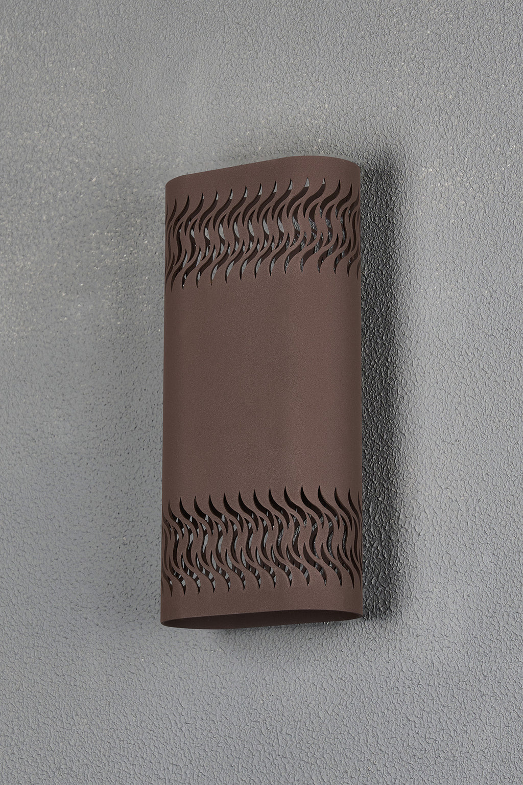 Zane Wall Lamp With 125 x 260mm Mesh Waves Pattern Shade, 2 x 6.5W LED, 3000K, 900lm, IP65