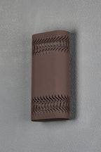 Zane Wall Lamp With 125 x 260mm Mesh Waves Pattern Shade, 2 x 6.5W LED, 3000K, 900lm, IP65