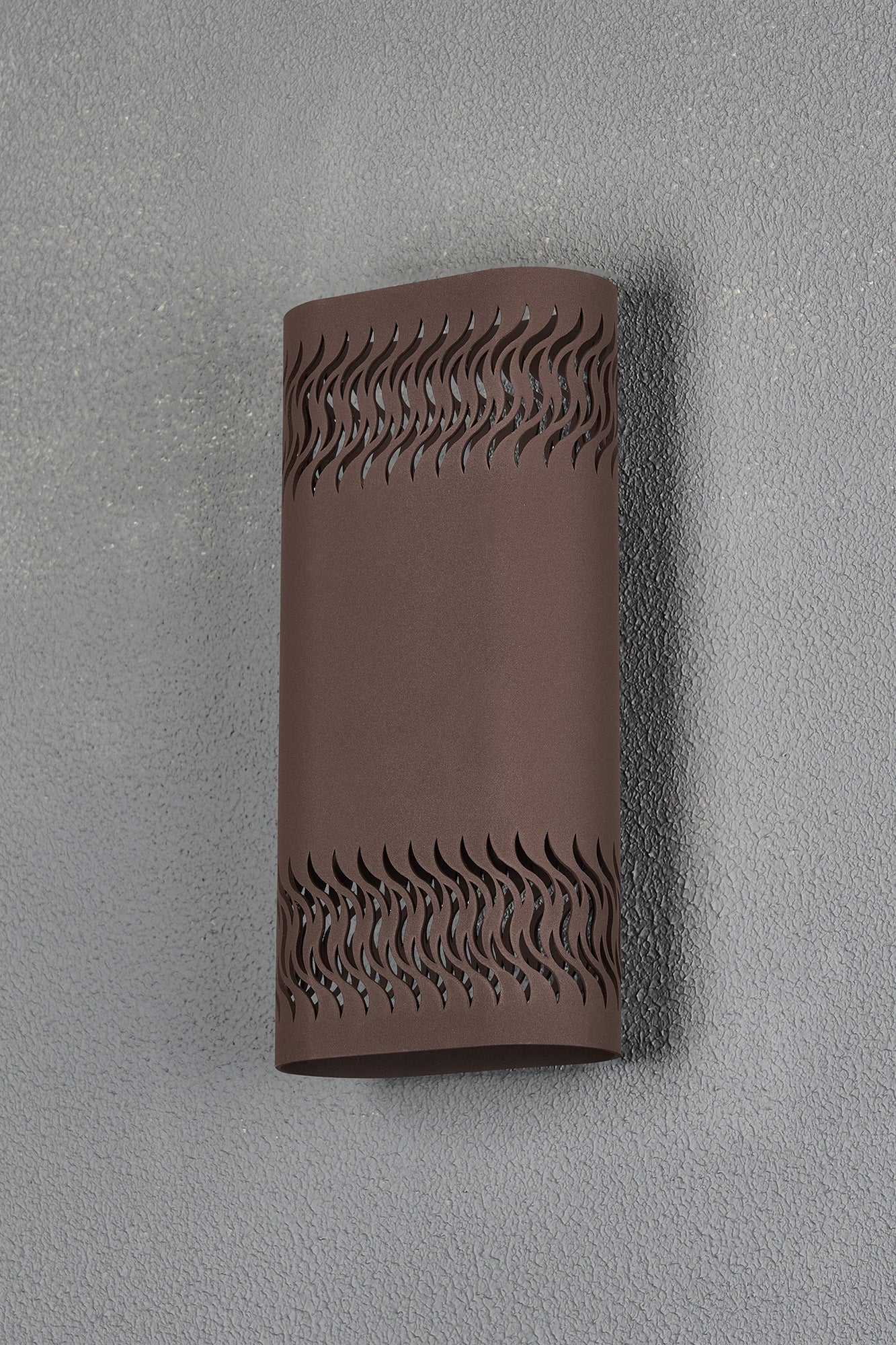 Zane Wall Lamp With 125 x 260mm Mesh Waves Pattern Shade, 2 x 6.5W LED, 3000K, 900lm, IP65