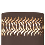 Zane Wall Lamp With 125 x 260mm Mesh Waves Pattern Shade, 2 x 6.5W LED, 3000K, 900lm, IP65