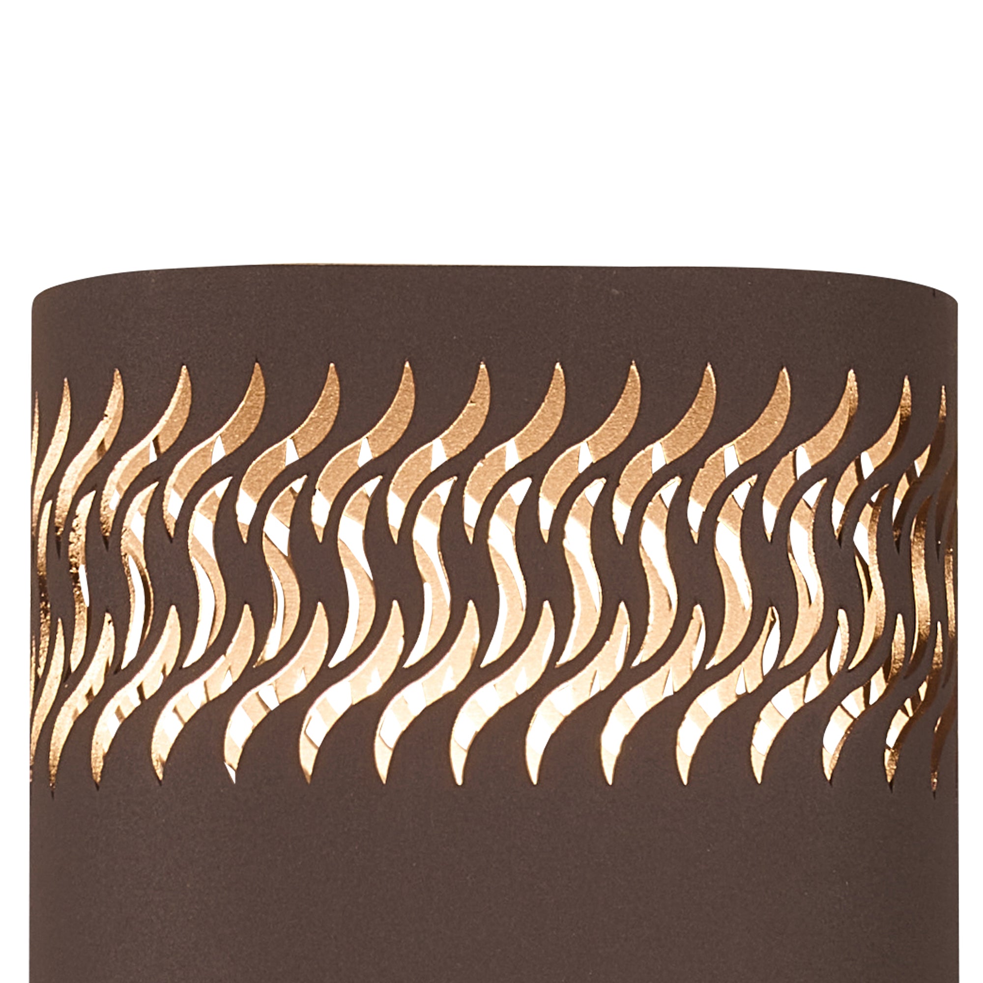 Zane Wall Lamp With 125 x 260mm Mesh Waves Pattern Shade, 2 x 6.5W LED, 3000K, 900lm, IP65