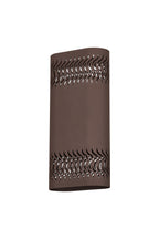 Zane Wall Lamp With 125 x 260mm Mesh Waves Pattern Shade, 2 x 6.5W LED, 3000K, 900lm, IP65