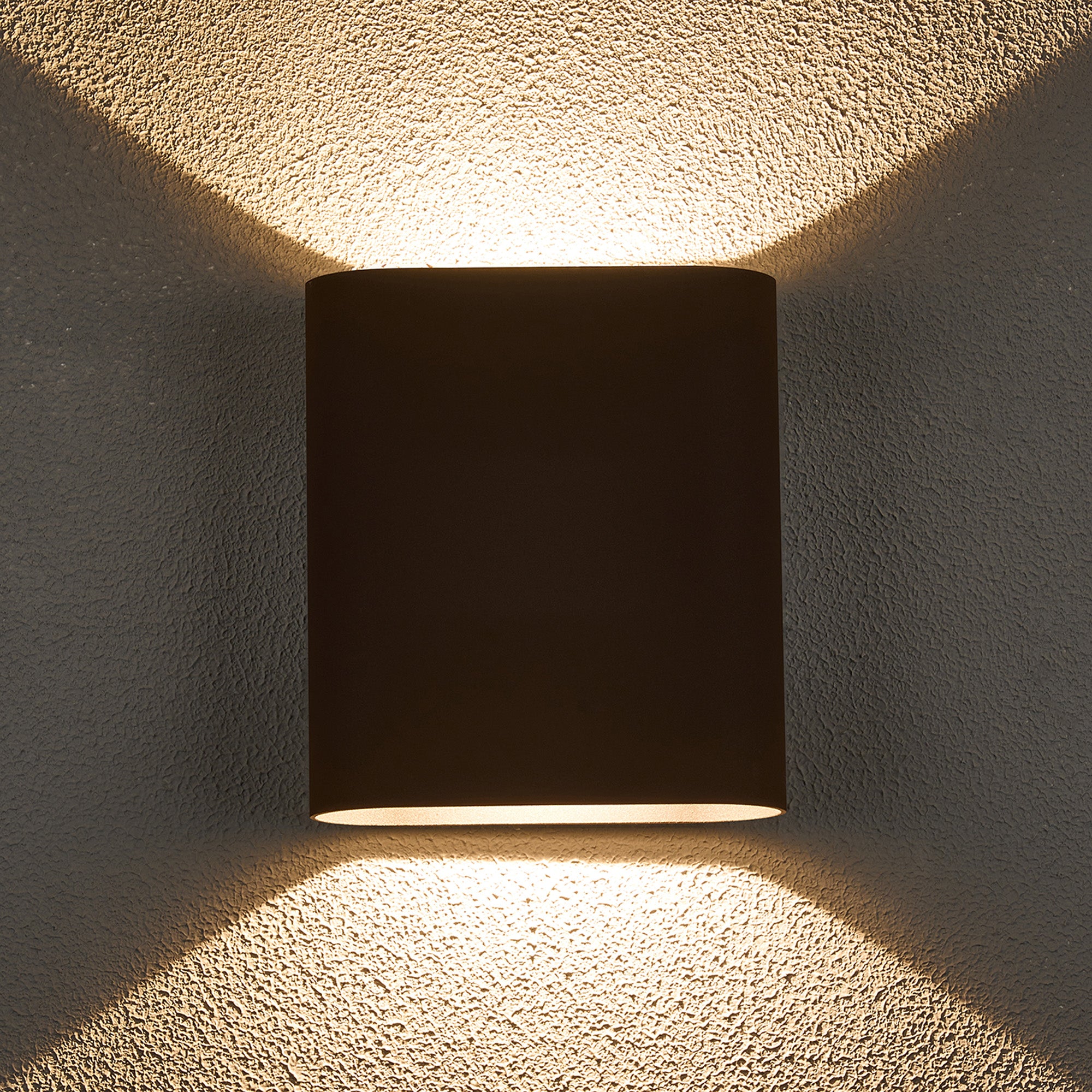 Zane Wall Lamp With 160 x 180mm Flat Shade, 2 x 6.5W LED, 3000K, 900lm, IP65