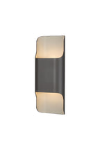 Zane Wall Lamp With 125 x 305mm Even Open Curve Shade, 2 x 6.5W LED, 3000K, 900lm, IP65