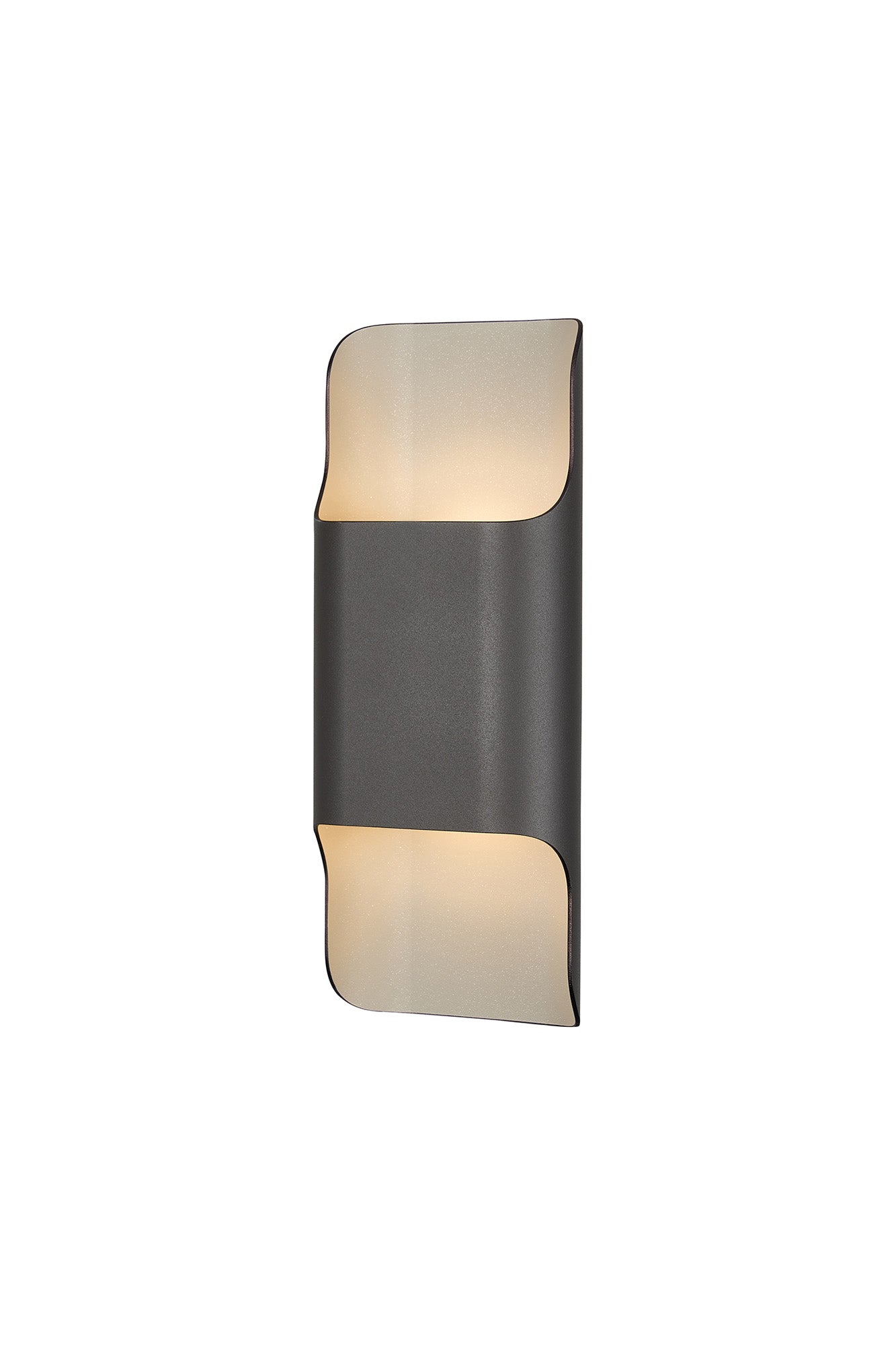 Zane Wall Lamp With 125 x 305mm Even Open Curve Shade, 2 x 6.5W LED, 3000K, 900lm, IP65