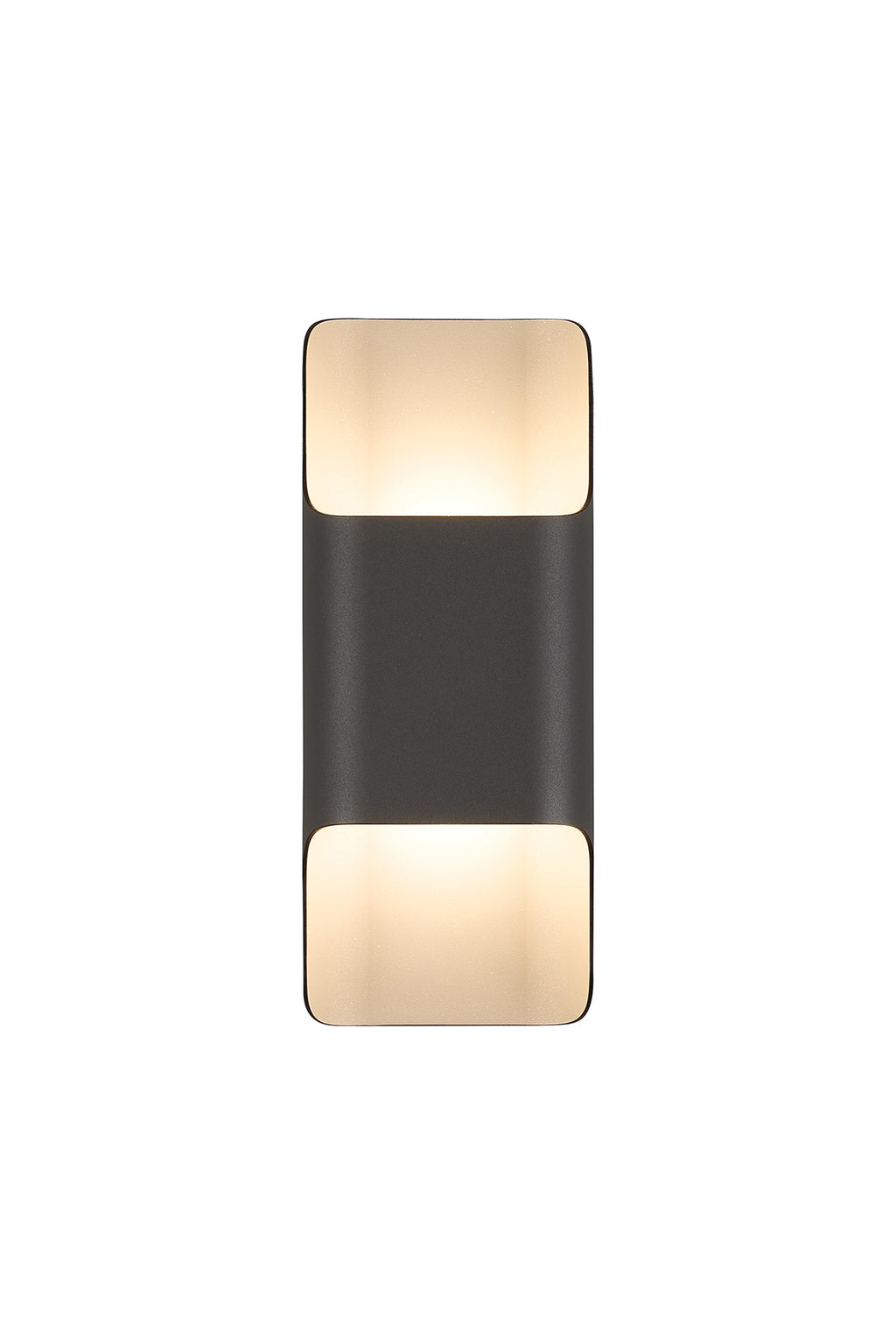 Zane Wall Lamp With 125 x 305mm Even Open Curve Shade, 2 x 6.5W LED, 3000K, 900lm, IP65