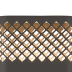 Zane Wall Lamp With 160 x 305mm Mesh Diamond Pattern Shade, 2 x 6.5W LED, 3000K, 900lm, IP6