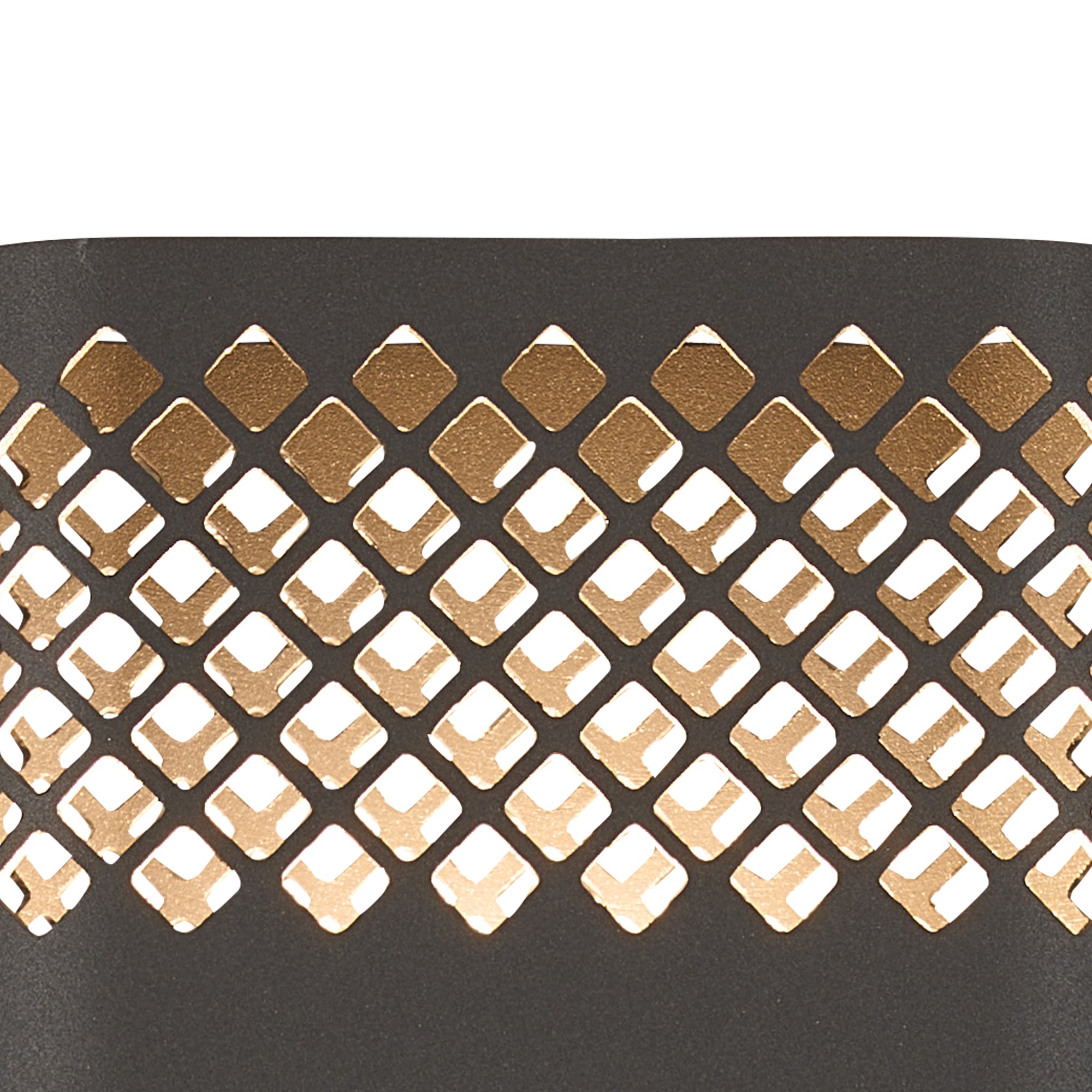 Zane Wall Lamp With 160 x 305mm Mesh Diamond Pattern Shade, 2 x 6.5W LED, 3000K, 900lm, IP6