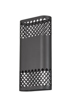 Zane Wall Lamp With 160 x 305mm Mesh Diamond Pattern Shade, 2 x 6.5W LED, 3000K, 900lm, IP6