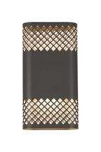 Zane Wall Lamp With 160 x 305mm Mesh Diamond Pattern Shade, 2 x 6.5W LED, 3000K, 900lm, IP6