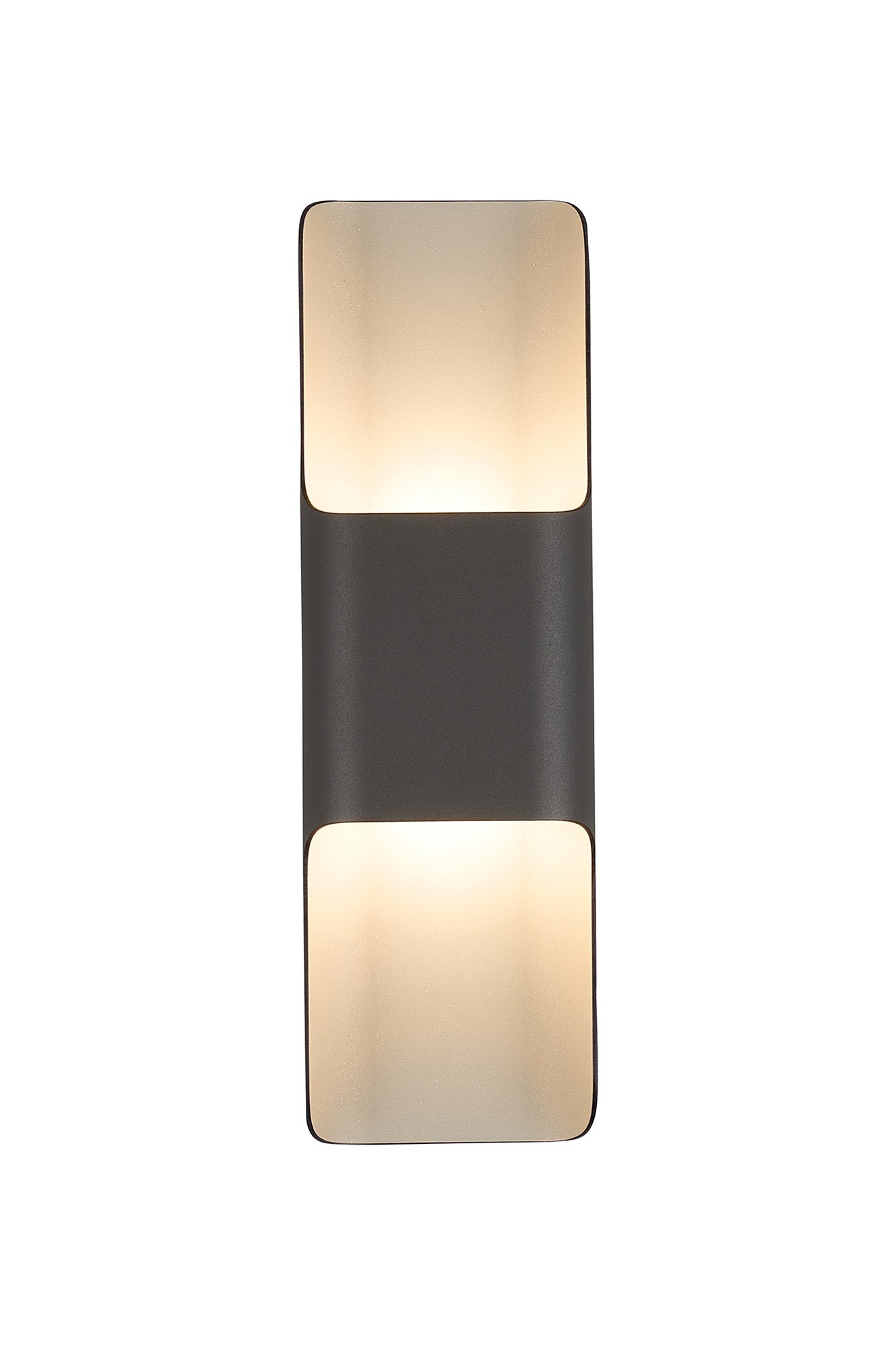 Zane Wall Lamp With 125 x 403mm Even Open Curve Shade, 2 x 6.5W LED, 3000K, 900lm, IP65