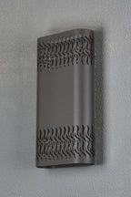 Zane Wall Lamp With 160 x 305mm Mesh Waves Pattern Shade, 2 x 6.5W LED, 3000K, 900lm, IP65