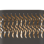 Zane Wall Lamp With 160 x 305mm Mesh Waves Pattern Shade, 2 x 6.5W LED, 3000K, 900lm, IP65