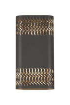 Zane Wall Lamp With 160 x 305mm Mesh Waves Pattern Shade, 2 x 6.5W LED, 3000K, 900lm, IP65