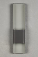 Zane Wall Lamp With 125 x 508mm Offset Open Curve Shade, 2 x 6.5W LED, 3000K, 900lm, IP65